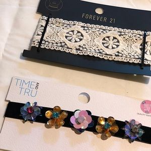 2 Choker Set, floral